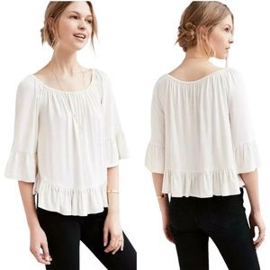 ECOTE Urban Outfitters Lydia Boho Flutter Top Size Extra Small